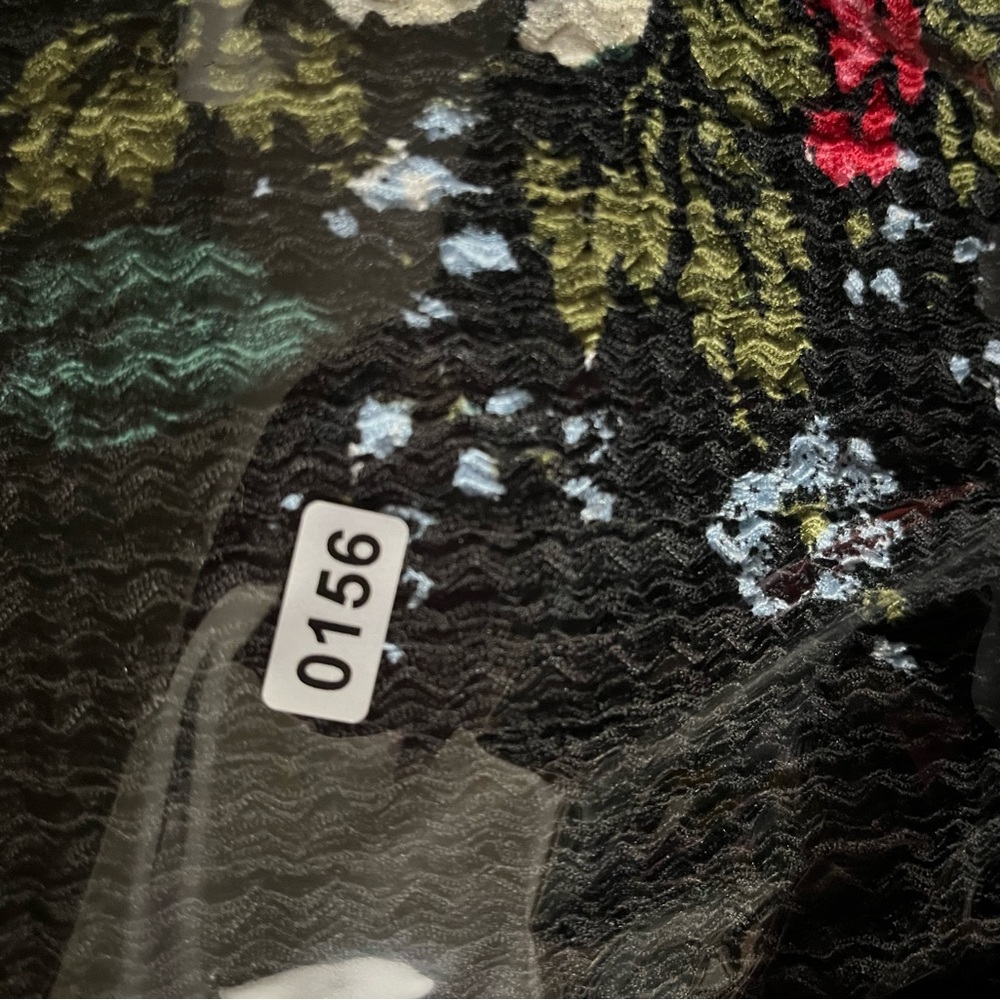 LOFT Black Floral XS Square Neck Blouse Knit Peasant Top Smocked Puff Sleeves - Picture 17 of 17